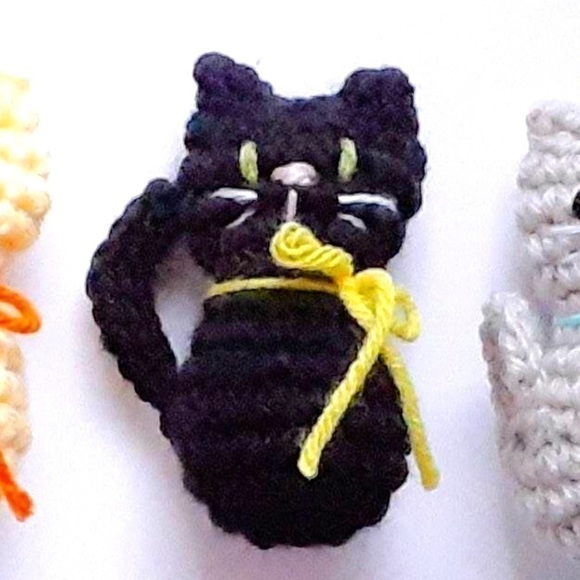 Handmade Crocheted Kitties - Set of 2 - Picture 4 of 5